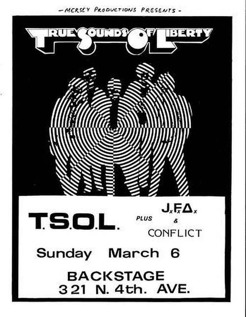 TSOL, JFA, Conflict @ Backstage 1983