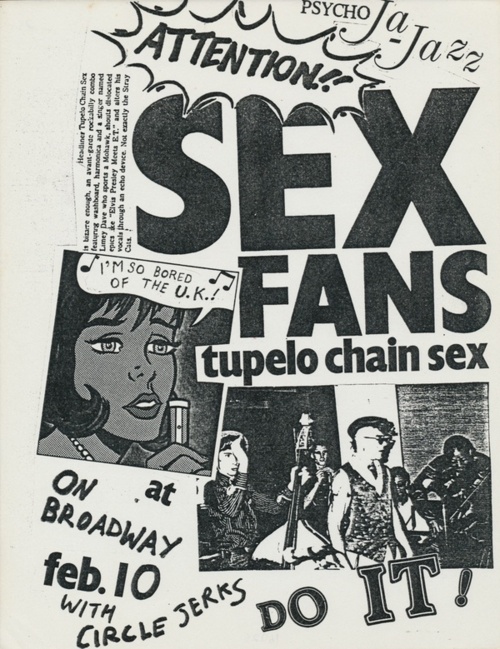 Tupelo Chain Sex With Circle Jerks at On Broadway Feb. 10