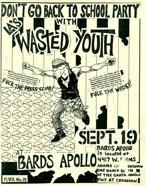 Wasted Youth at Bards Apollo 1981