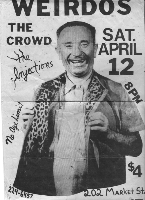 Weirdos, The Crowd & The Injectors @ Skeleton Club, San Diego, CA. Apr 12th 1980. Weirdos, The Crowd & The Injectors @ Skeleton Club, San Diego, CA. Apr 12th 1980.